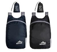 SAIIURV 2 Piezas Pequeña Mochila Plegable Ultraligera para Hombre Mujer, 10L Mochila Pequeña de Senderismo Lightweight Foldable Backpack Resistentes al Agua Mochilas para Viajes Camping Ciclismo