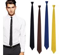 SAIIURV 4 Piezas Colorida Corbata Estrecha de Hombre, 5 cm Diseño Elegante Marrón Azul Marino Mens Tie Classica Corbatas de Seda a Rayas Diagonales, Accesorios Ropa para Boda Trabajo