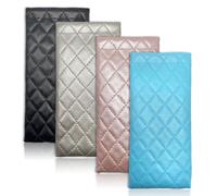 SAIIURV 4 Piezas Funda Gafas Blanda Cuero para Hombre Mujer, PU Cuero Suaves Estuche Almacenamiento de Gafas Lectura Almacenaje Portátil (4PCS)