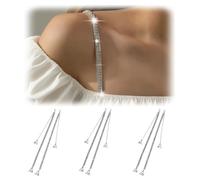 SAIIURV 6 Piezas Sujetador Correa de Hombro, Tirantes de Sujetador de Diamantes de imitación, Correas Ajustables con Purpurina, Ideal para Bodas y Eventos