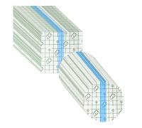 SAIIURV 60 Piezas Cuadrado Redondo Película De Vendaje Transparente Impermeable, Vendaje Adhesivo Impermeable Tatuajes para Natación Deportes Duchas 10 x 10 cm (60 Piezas)