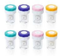 SAIIURV 8 Piezas Caja de Limpieza Manual de Lentes de Contacto Reutilizar, Caja de Limpieza de Lentes de Contacto Portátil y Duradero,Color Aleatorio (8)