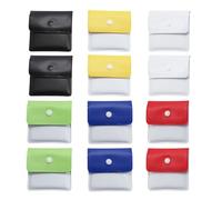 SAIIURV Cenicero de bolsillo portátil para cenizas de cigarrillos, de PVC, ignífugo, sin olor, para fumadores, viajes al aire libre, 6 colores (12 piezas)