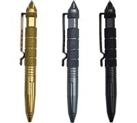saijer Bolígrafo Táctico, 3 Piezas Aluminio Portátil con Carburo Rompecristales Multifunción Supervivencia Herramienta para Defensa Táctica(3 Colores)