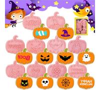 Saijer Molde Galletas Halloween, 10 PCS Calabaza Cortador Galletas Cortapastas Cookie Cutter Cortador de Bizcocho Cortadores de Pastelería