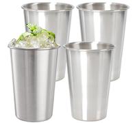 saijer Vasos de Chupito de Acero Inoxidable,4 Pcs Vasos de Chupito Apilables Acero Inoxidable Shot Vasos Vaso Chupito Reutilizables Taza Vaso Metalico Camping Portátiles para Picnic