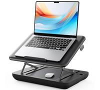 SAIJI Height & Tilt Adjustable Lap Desk, Portable Laptop Stand for Bed, Car, Couch and Recliner, Foldable Lap Desks - Up to 15.6 Inch Laptops