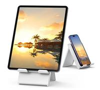 SAIJI Soporte Ajustable para Tableta, Soporte Plegable portátil para iPad, Soporte de teléfono Celular multiángulo Compatible con iPad, tabletas (hasta 12.9 Pulgadas), Todos los Smartphones