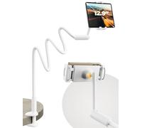 SAIJI Soporte de cojín para tableta, 360° ajustable, soporte para iPad cama con brazo flexible de doble eje, soporte para tablet para iPad, iPhone, Kindle, monitor portátil y todos los dispositivos de