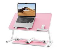 SAIJI Soporte de Laptop Ajustable en Altura y Ángulo para Cama, Mesa de Escritorio para Cama, Mesa Portátil Plegable Ligera