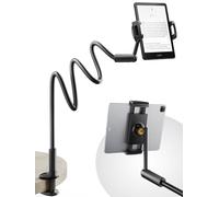 SAIJI Soporte para Kindle de cuello de cisne de 47 pulgadas, soporte para tablet para cama con base mejorada, soporte para iPad con brazo flexible perezoso, compatible con iPad/iPhone/Kindle/Switch u