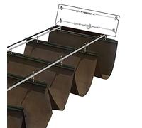 Sail Shade - Toldo ondulado de poliéster, repuesto para pérgola, protección UV para terraza, cifrado retráctil, actualizado para patio al aire libre