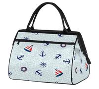 Sailboat Anchor Cute Marine Travel Duffel Bag for Women Men 24L, Anchor Weekend Bag Sports Tote Gym Travel Weekender Bag, color, 24 Long, Organizador de bolsas