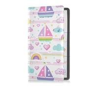 Sailboat Island - Guantera de piel sintética para registro de automóvil y tarjeta de seguro, guantera para conductores, propietarios de automóviles, remolque, motocicleta y barco