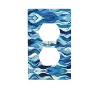 Sailing Boat on The Sea - Placa de pared dúplex con salida de receptáculo, tamaño estándar de 1 banda, policarbonato termoplástico.