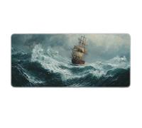 Sailing Landscape Spindrift Mouse Pad Non-Slip Rubber Gaming Keyboard Mousepad with Stitched Edges for Home Office