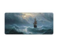 Sailing Landscape Spindrift Mouse Pad Non-Slip Rubber Gaming Keyboard Mousepad with Stitched Edges for Home Office