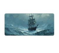 Sailing Landscape Spindrift Mouse Pad Non-Slip Rubber Gaming Keyboard Mousepad with Stitched Edges for Home Office
