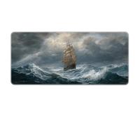 Sailing Landscape Spindrift Mouse Pad Non-Slip Rubber Gaming Keyboard Mousepad with Stitched Edges for Home Office
