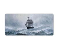Sailing Landscape Spindrift Mouse Pad Non-Slip Rubber Gaming Keyboard Mousepad with Stitched Edges for Home Office