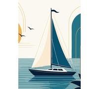 Sailing Notebook | A5 Graph Paper Journal | 120 Pages | Softcover: Ocean Breeze