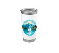 Sailing Yachting Vela-Yate Navegando velas velero marinero Vaso térmico de acero inoxidable de doble pared