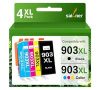 SAILNER 903XL Cartucho de Tinta Compatible con HP 903 XL para HP Officejet 6950 6960 Officejet Pro 6960 6970 All-in-One Impresora (Paquete de 4)