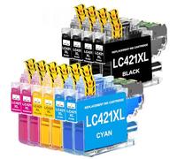 Sailner LC421XL Cartucho de Tinta Compatible con Brother LC421 XL LC421XL para MFC-J1010DW DCP-J1050DW DCP-J1140DW DCP-J1800DW (Negro Magenta Amarillo Cian)