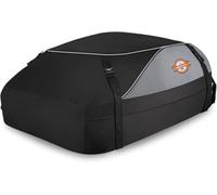 Sailnovo Cofre de Techo Plegable para Coche,para Techo de Coche 425 litros (15 pies cúbicos), Plegable e Impermeable Bolsas Coche Cargador de Carga en el Techo, Viajar, Coches(Gris-Negro)