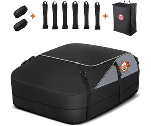 Sailnovo Cofre Techo Coche de 580 L/20 cúbicos, Impermeable Bolsa de Techo, con 6 Ganchos para Puerta, Bolsa de Transporte de Techo Grande para Coches sin/con Barras de Techo/portaequipajes/rieles