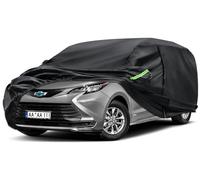 Sailnovo Funda Impermeable y Transpirable para monovolumen Familiar, Funda Completa para Lluvia, Sol, protección contra el Polvo con Cremallera y algodón (450-485 cm)