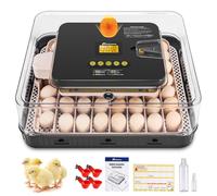 Sailnovo Incubadora Automática para 56 Huevos, Incubadora Huevos Gallina con Volteo Automático de Huevos, Control de Temperatura y Añadido Automático de Humedad, Gris