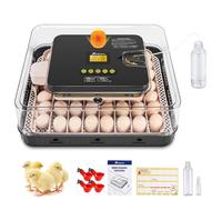 Sailnovo Incubadora de Huevos Automatica, Incubadora de 56 Huevos con Volteo Automático de Huevos, Control de Temperatura y Añadido Automático de Humedad, Incubadoras de Gallina, Codorniz, Pato, Gris