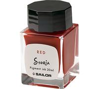 Sailor 131006230 Pluma estilográfica, tinta para botella de pigmento, Storia, 7 fl oz (20 ml), rojo