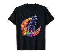 Sailor Meow Lindo Luna Gato Espacio Mágico Gótico Halloween Camiseta