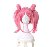 Sailor Moon Chibi Moon Cosplay Pelucas Pequeñas Lady Pink PonyTails Cosplay Peluca Pelo Sintético Resistente al calor Perucas