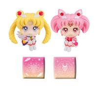 Sailor Moon Cosmos The Movie Look statuettes PVC Look Up Eternal Sailor Moon & Eternal Sailor Chibi Moon LTD Ver. 11 cm