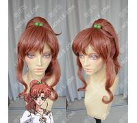 Sailor Moon Sailor Jupiter Kino Makoto Pink Brown Ponytail Heat Resistant Synthetic Hair Cosplay Costume Wig + Cap