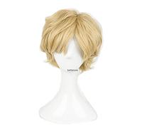 Sailor Moon Sailor Uranus Tenoh Haruka Cosplay Pelucas Corta Ropa Rubia Rubia Resistente al calor Peluca Sintética Peluca + Peluca Cap