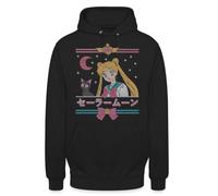 Sailor Moon - Sudadera con capucha para Navidad, Negro , L