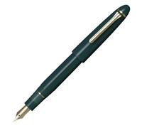SAILOR Profit Casual L Pluma estilográfica con ribete dorado, punta fina ancha verde transparente (B), bolígrafo de escritura hecho en Japón 11-0820-660