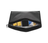 SailorMoon Bolsa para documentos ignífuga, 38 x 28 cm, con cremallera impermeable, forro de tejido de silicona, resistente al calor hasta 2000 °C, para guardar pasaportes, color plateado