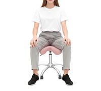 SailorMoon Cómoda silla de montar, 37 x 34 cm, 130 kg, altura regulable, taburete de salón con 5 ruedas suaves, configuración rápida, taburete ergonómico para salones de peluquería, bares (rosa)