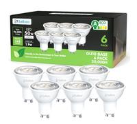 sailsco Clase A Bombilla GU10 LED 1,9 W, Equivalente a 50 W, 345 LM 6500 K, Bombillas LED GU10 Blanco Frío, ángulo de haz de 36°, No Regulable, Lote de 6