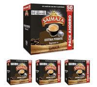 Saimaza Café Cápsulas Extra Fuerte, 50 Cápsulas Compatibles Nespresso (Paquete de 4)