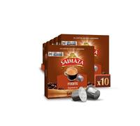 Saimaza Café Fuerte Espresso 9 - 200 cápsulas de aluminio compatibles con máquinas Nespresso (R)