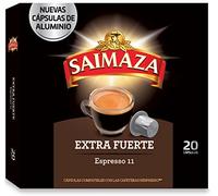 Saimaza Cápsulas de Café Extra fuerte | Intensidad 11 | 20 Cápsulas Compatibles Nespresso
