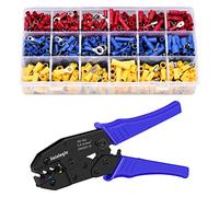 Sainlogic Crimpadora de Alambre kit, Juego de pinzas de Cable con 700 piezas de Terminales Eléctricos, Punteras Electricas para Extremos de Cable de 0,5-6 mm²