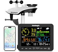 Sainlogic Estación Meteorológica Inteligente WLAN, Pronóstico Meteorológico por IA 24/7 de Weatherseed®, Alertas por APP y Email, Anemómetro Digital, 2 Años de Almacenamiento de Datos (Solo 2.4GHz)