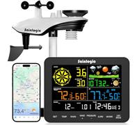 Sainlogic Estacion Meteorológica WiFi Intelligente SA6 Plus, Tiempo 24/7 con IA por Weatherseed®,Alertas en App,Estaciones Meteorológicas,Almacenamiento de Datos por 2 Años(Solo 2.4GHz)
